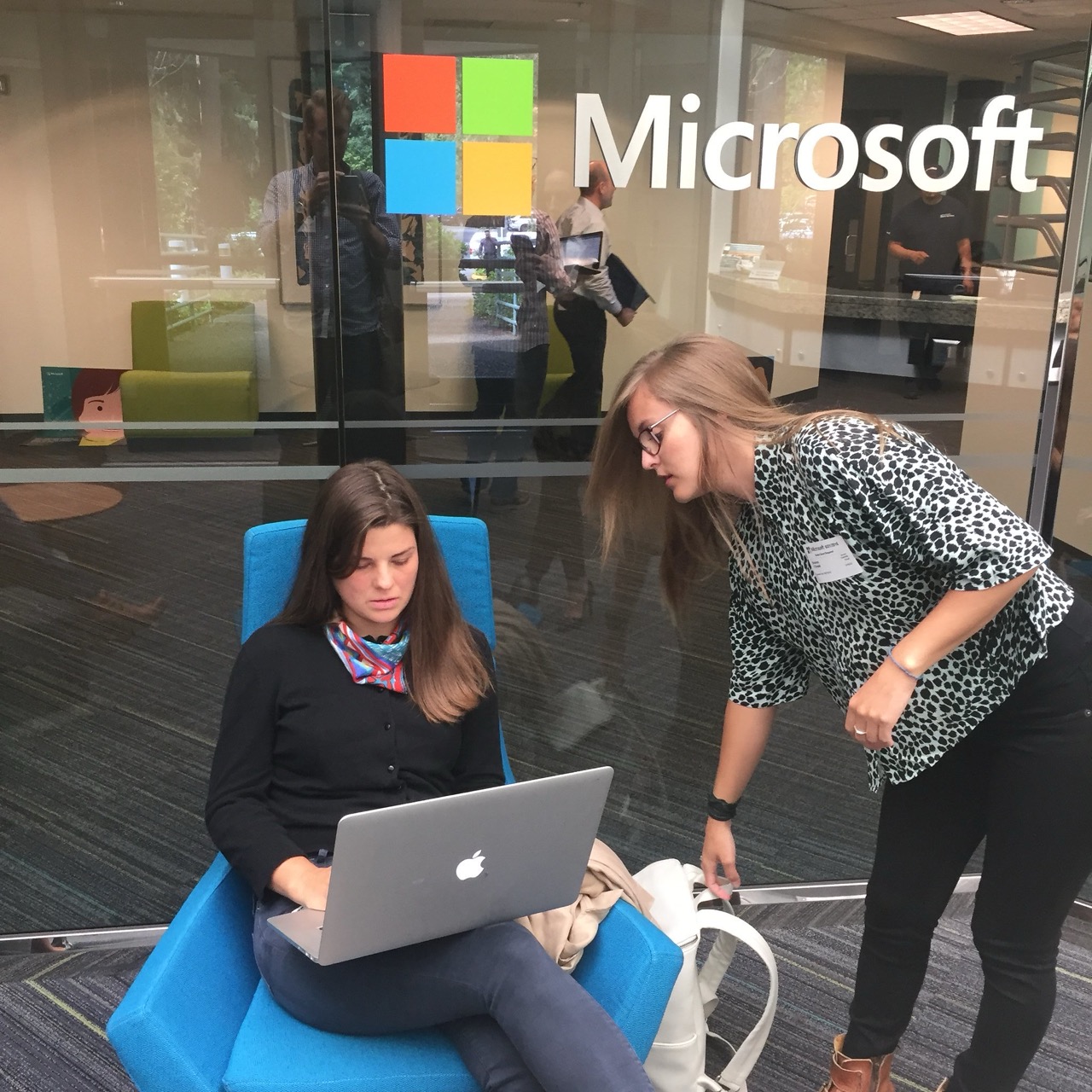 Crown Social Agency employees at Microsoft office.